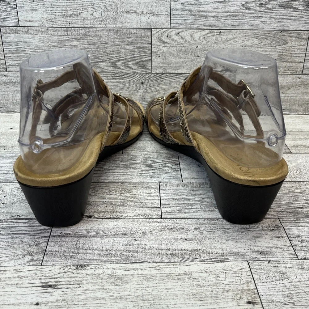 Vionic‎ Radia 381 Wedge Sandal Snakeskin Print Women Size 8 US